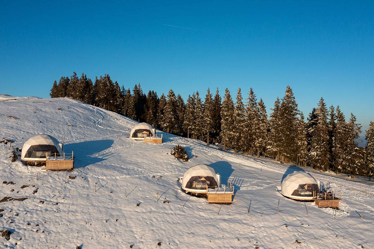 Slovenija, Golte, Glamping Kupola Montis